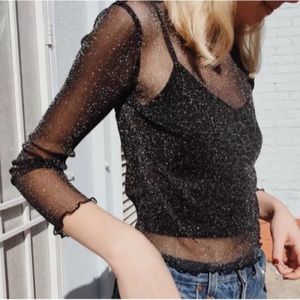 Brandy Melville Rene glitter top